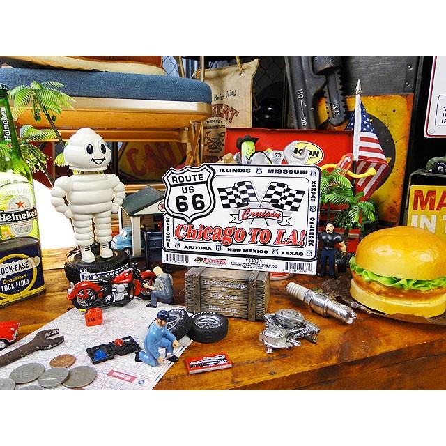 ルート66 ステッカー Lサイズ （CHICAGO TO LA !） アメリカ雑貨