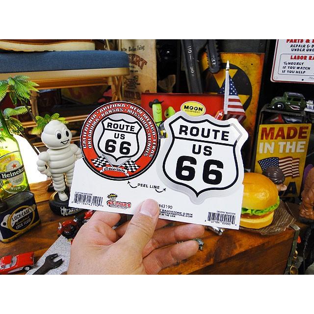 ルート66　ステッカー　Lサイズ　（シールド＆ラウンド）　アメリカ雑貨　アメリカン雑貨 |  | 01