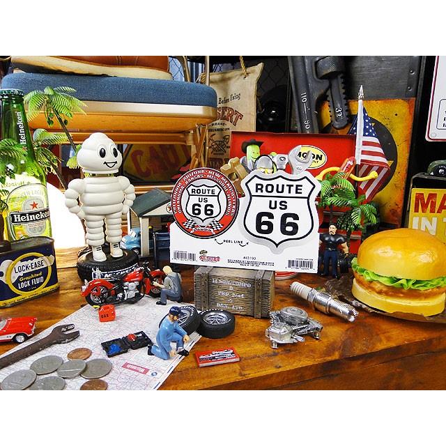 ルート66　ステッカー　Lサイズ　（シールド＆ラウンド）　アメリカ雑貨　アメリカン雑貨 |  | 02