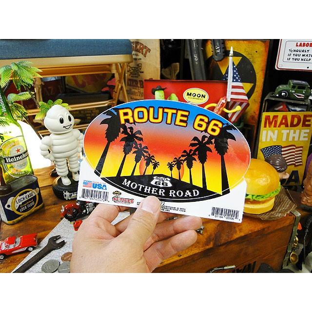ルート66　ステッカー　Lサイズ　（パームツリー）　アメリカ雑貨　アメリカン雑貨 |  | 01