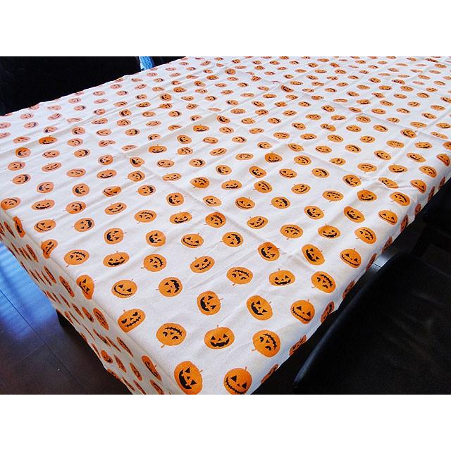【即納】【在庫あり】ハロウィン　パンプキンテーブルクロス　200cm×90cm　（ホワイト）　■　パーティー　飾り　アメリカ雑貨　店舗装飾 |  | 02