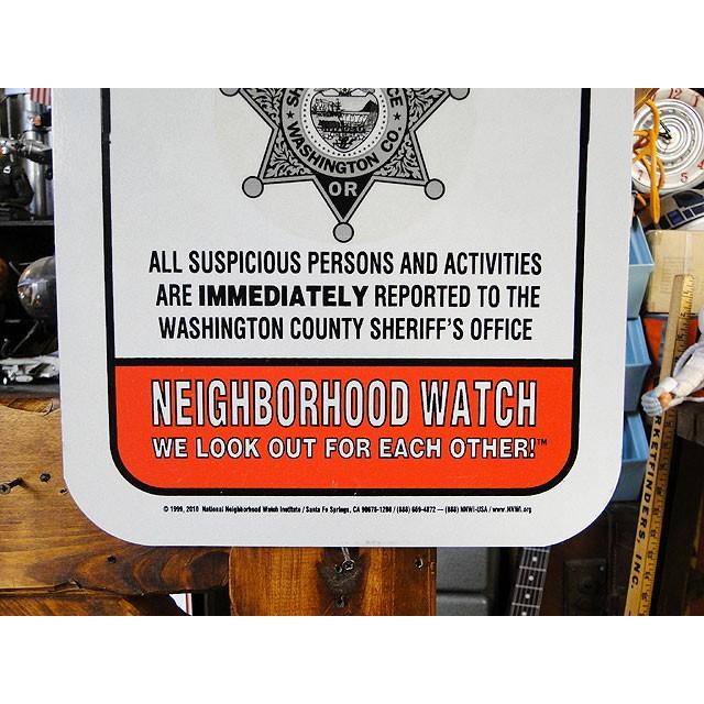 アメリカの自警団ネイバーフッドウォッチ ヴィンテージサイン CPO 15