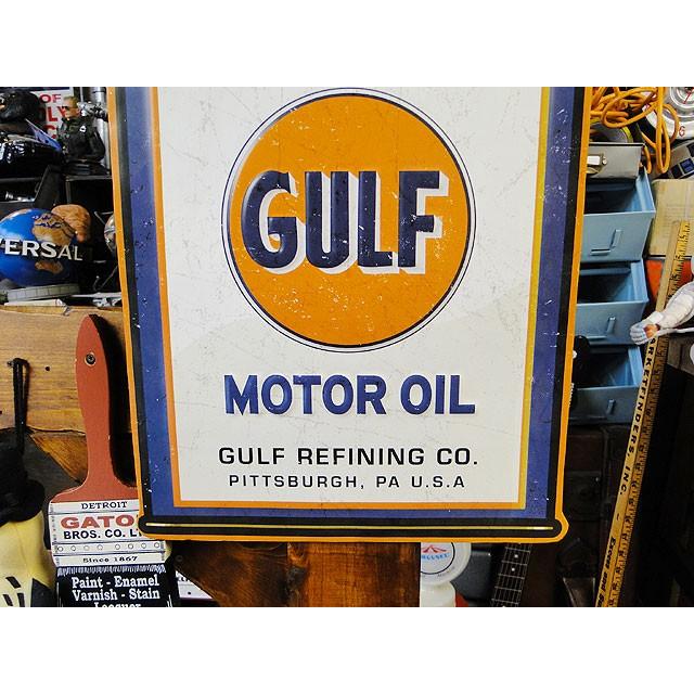 ガルフ　オイル缶型エンボスティンサイン　（シュプリーム）　アメリカ雑貨　アメリカン雑貨 |  | 03