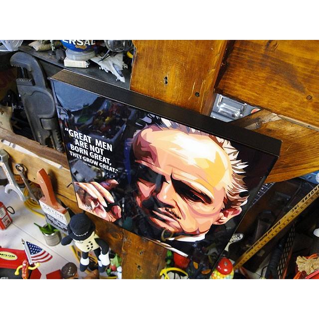 映画　ゴッドファーザー　ドン・ヴィトー・コルレオーネ　ポップアートフレーム ■ アメリカン雑貨 アメリカ雑貨  パネル ポスター |  | 01