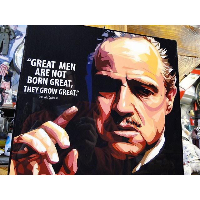 映画　ゴッドファーザー　ドン・ヴィトー・コルレオーネ　ポップアートフレーム ■ アメリカン雑貨 アメリカ雑貨  パネル ポスター |  | 02