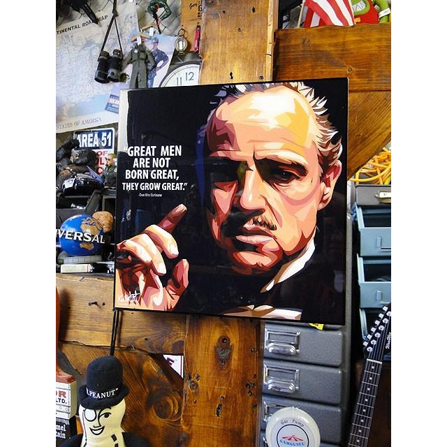 映画　ゴッドファーザー　ドン・ヴィトー・コルレオーネ　ポップアートフレーム ■ アメリカン雑貨 アメリカ雑貨  パネル ポスター |  | 03