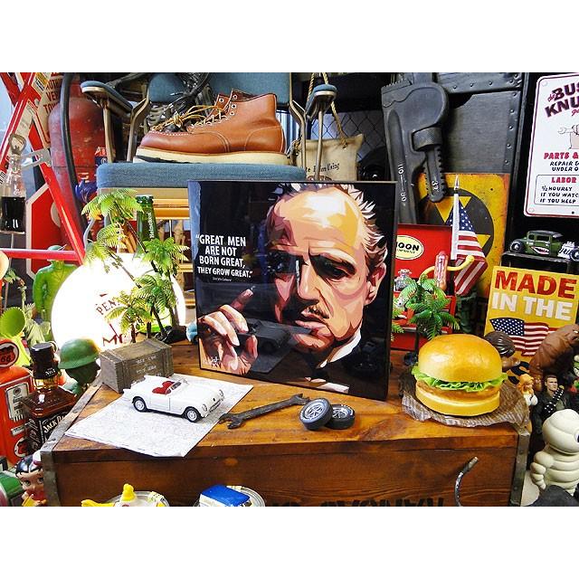 映画　ゴッドファーザー　ドン・ヴィトー・コルレオーネ　ポップアートフレーム ■ アメリカン雑貨 アメリカ雑貨  パネル ポスター |  | 04