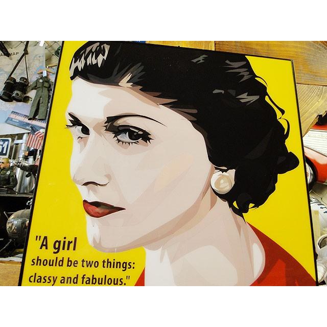 シャネルの創業者 ココ・シャネル　ポップアートフレーム ■ アメリカン雑貨 アメリカ雑貨  パネル ポスター |  | 02