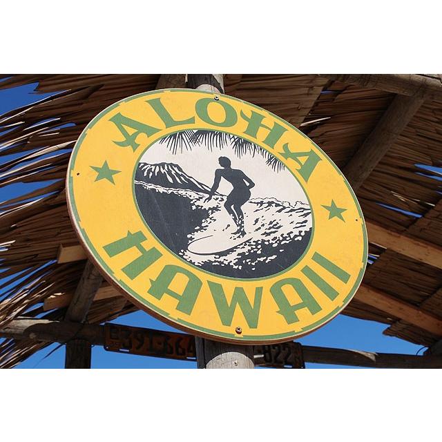 サーファー　木製看板　（ダイヤモンドヘッド）　■　アメリカン雑貨　アメリカ雑貨　ハワイアン雑貨　ハワイグッズ　人気 |  | 01