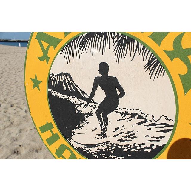 サーファー　木製看板　（ダイヤモンドヘッド）　■　アメリカン雑貨　アメリカ雑貨　ハワイアン雑貨　ハワイグッズ　人気 |  | 03