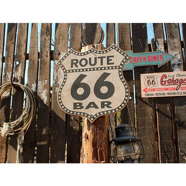 ルート66ロードサイドショップ　ウッドサイン　（ルート66バー）　アメリカ雑貨　アメリカン雑貨 爆買 |  | 05