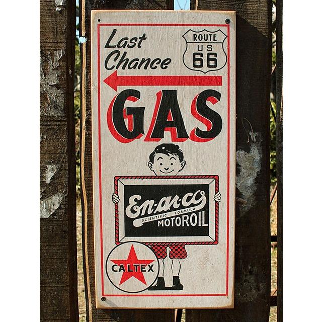 ルート66ロードサイドショップ　ウッドサイン　（ラストチャンスガス）　アメリカ雑貨　アメリカン雑貨 爆買 | 
