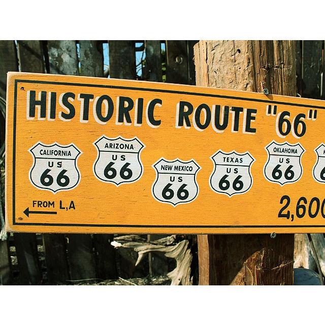 ルート66ロードサイドショップ ウッドサイン （オールサイン