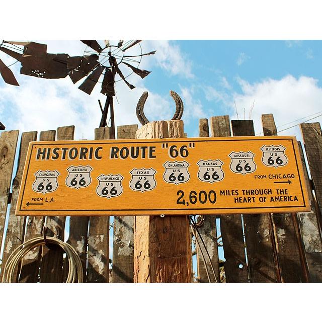 ルート66ロードサイドショップ ウッドサイン （オールサイン