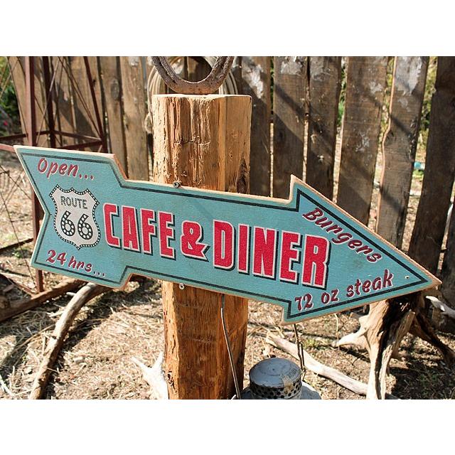 ルート66ロードサイドショップ　ウッドサイン　（カフェ＆ダイナー）　アメリカ雑貨　アメリカン雑貨 |  | 02