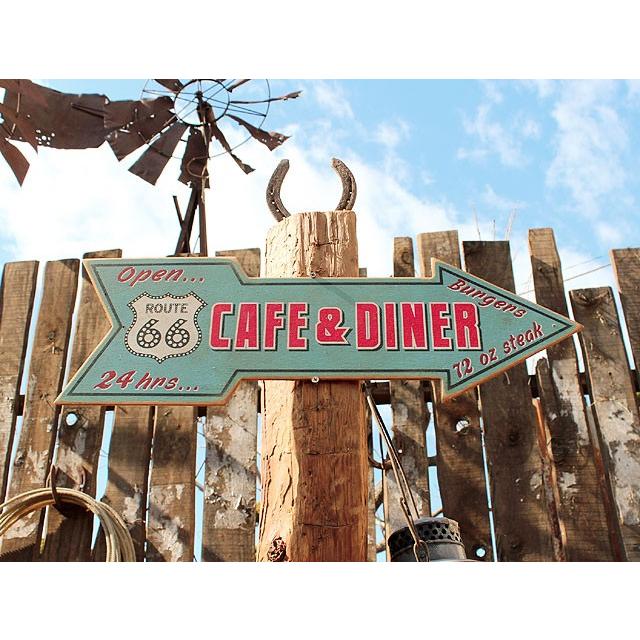 ルート66ロードサイドショップ　ウッドサイン　（カフェ＆ダイナー）　アメリカ雑貨　アメリカン雑貨 |  | 04