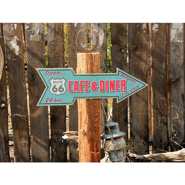 ルート66ロードサイドショップ　ウッドサイン　（カフェ＆ダイナー）　アメリカ雑貨　アメリカン雑貨 |  | 07