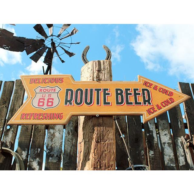 ルート66ロードサイドショップ　ウッドサイン　（ルート66ビアー）　アメリカ雑貨　アメリカン雑貨 |  | 04