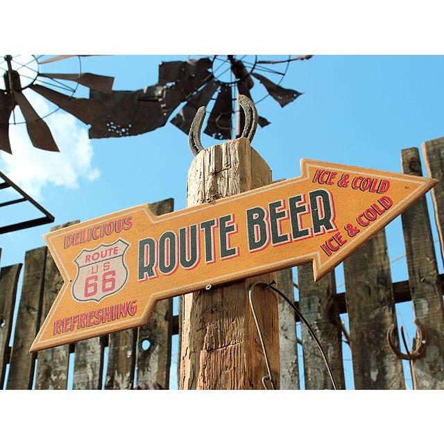 ルート66ロードサイドショップ　ウッドサイン　（ルート66ビアー）　アメリカ雑貨　アメリカン雑貨 |  | 05