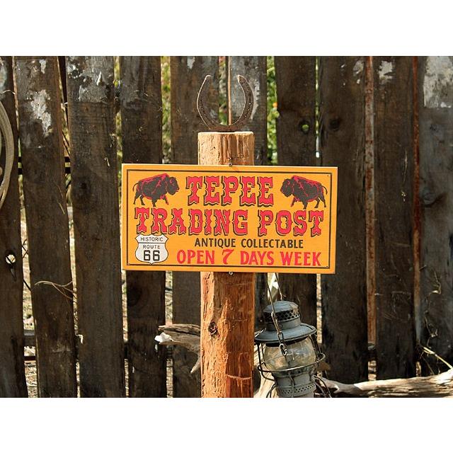 ルート66ロードサイドショップ　ウッドサイン　（トレーディングポスト）　アメリカ雑貨　アメリカン雑貨 |  | 08