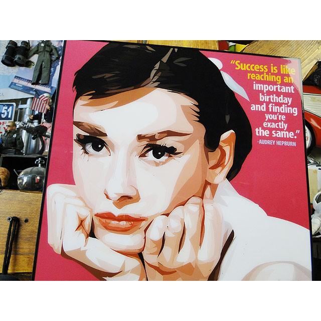 オードリー・ヘップバーン　ポップアートフレーム　（TYPE1)　■　アメリカン雑貨　アメリカ雑貨　パネル　ポスター |  | 02