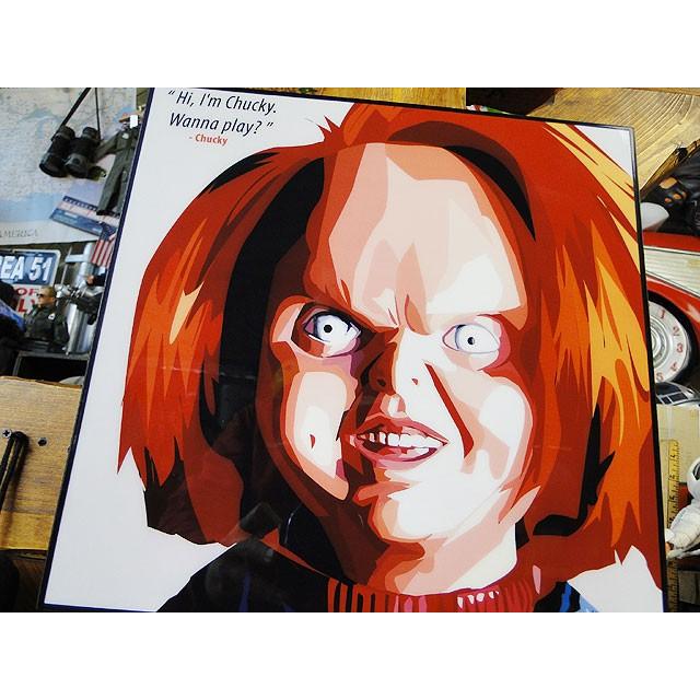 映画　チャイルドプレイ　チャッキー　ポップアートフレーム) ■ アメリカン雑貨 アメリカ雑貨  パネル ポスター |  | 02