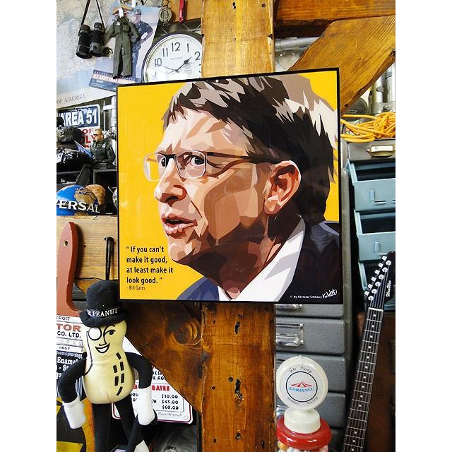 新品 特大サイズ No 483】 ポップアートパネル ビル ゲイツ