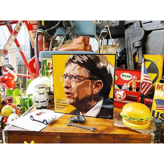 新品 特大サイズ No 483】 ポップアートパネル ビル ゲイツ