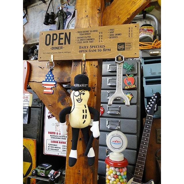 ホウキホルダー フック アドバタイジング アンティーク アメリカ 店舗什器 雑貨 オールドアメリカン ウッデンフックボード （オープン/横長タイプ