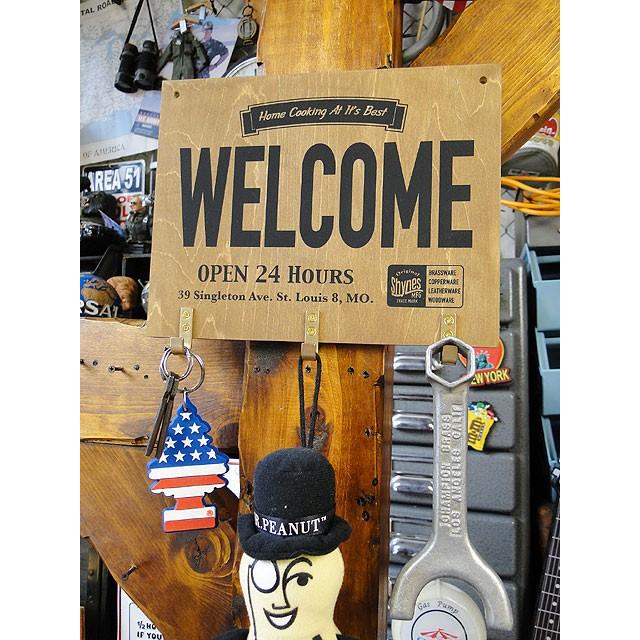 オールドアメリカン　ウッデンフックボード　（ウェルカム）　アメリカン雑貨 アメリカ雑貨 | 