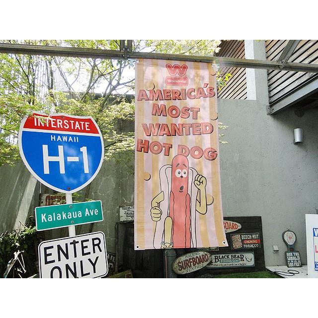 wiener schnitzel ウィンナーシュニッツェル　ハイウェイ　看板 ウインナーシュニッツェル ビッグサイズバナー □ アメリカン