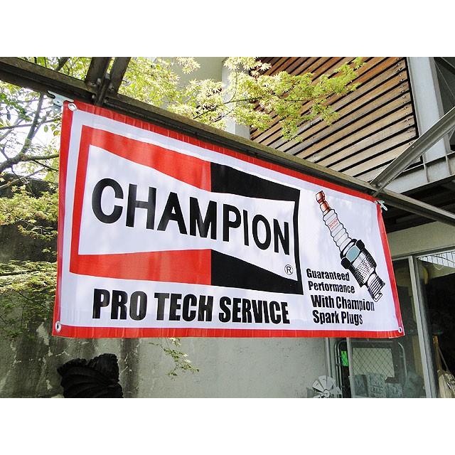 チャンピオン ガレージバナー □ アメリカン雑貨 アメリカ雑貨