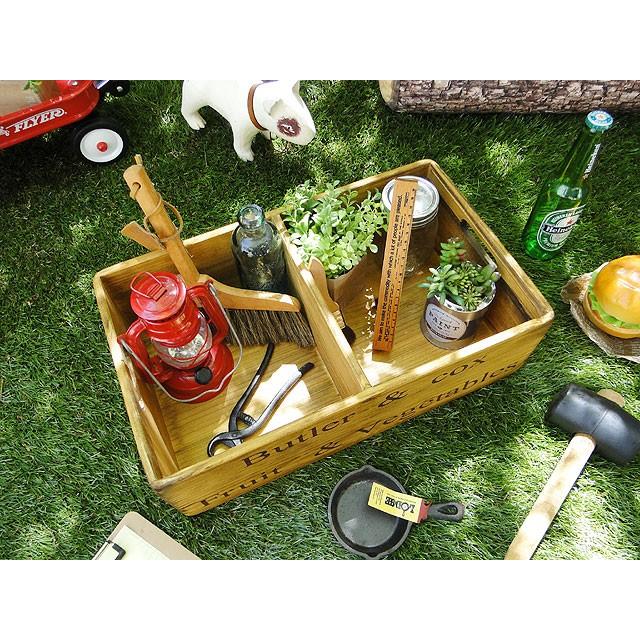 オールドパイン2仕切りボックス　（バター＆コックス）　アメリカン雑貨　アメリカ雑貨 |  | 01