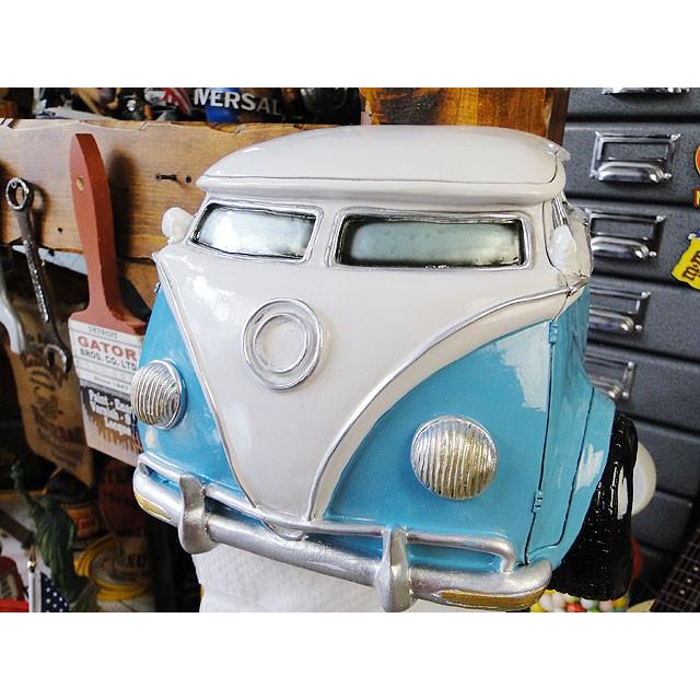 クラシックカー　トイレットペーパーホルダー　（ワーゲンバス・ブルー）　アメリカン雑貨　アメリカ雑貨 爆買 |  | 04