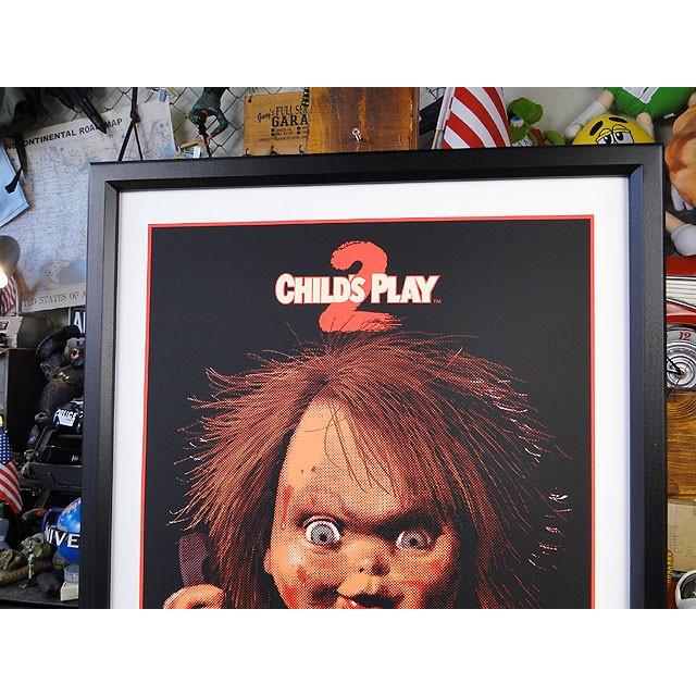 ロッキン・ジェリービーン×チャッキー　シルクスクリーンプリント　特性木製フレーム付き　（チャッキー）　■　アメリカン雑貨 |  | 01