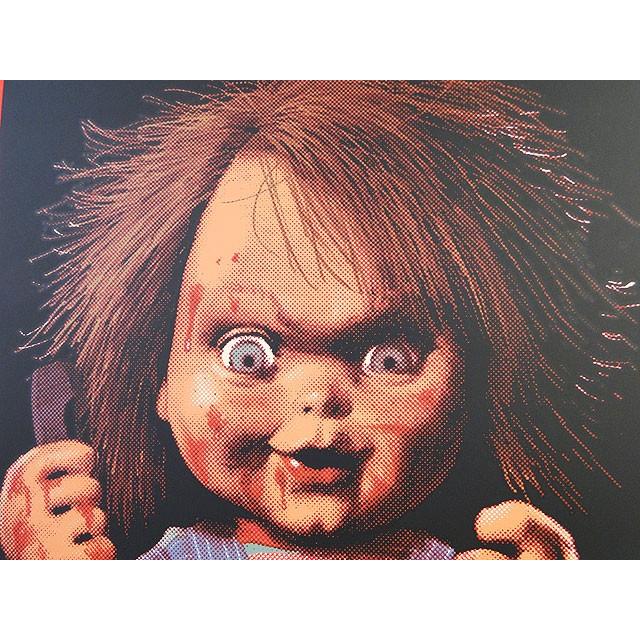 ロッキン・ジェリービーン×チャッキー　シルクスクリーンプリント　特性木製フレーム付き　（チャッキー）　■　アメリカン雑貨 |  | 02