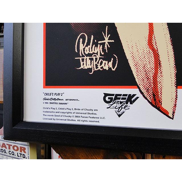 ロッキン・ジェリービーン×チャッキー　シルクスクリーンプリント　特性木製フレーム付き　（チャッキー）　■　アメリカン雑貨 |  | 04