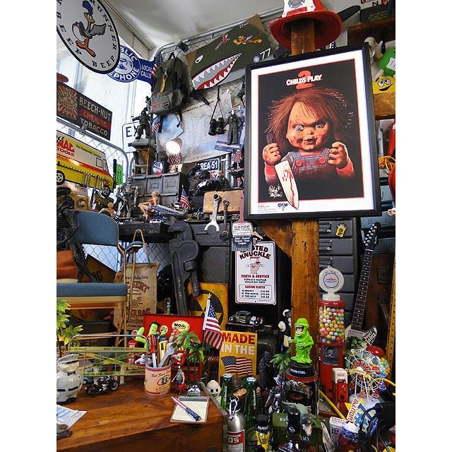 ロッキン・ジェリービーン×チャッキー　シルクスクリーンプリント　特性木製フレーム付き　（チャッキー）　■　アメリカン雑貨 |  | 07