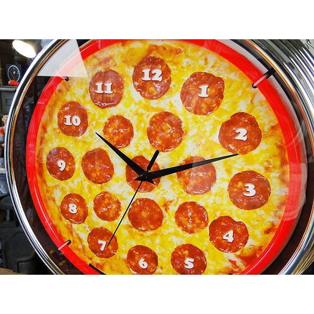 ガレージネオンクロック　（チーズピザ）　アメリカ雑貨　アメリカン雑貨 |  | 02
