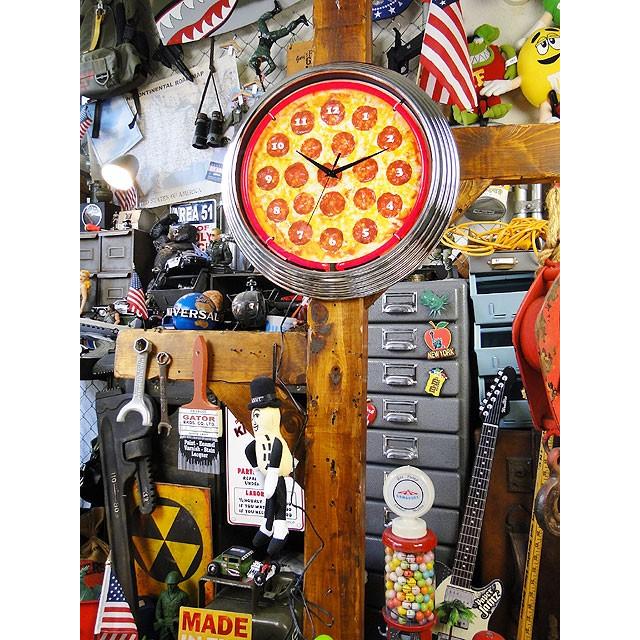 ガレージネオンクロック　（チーズピザ）　アメリカ雑貨　アメリカン雑貨 |  | 03