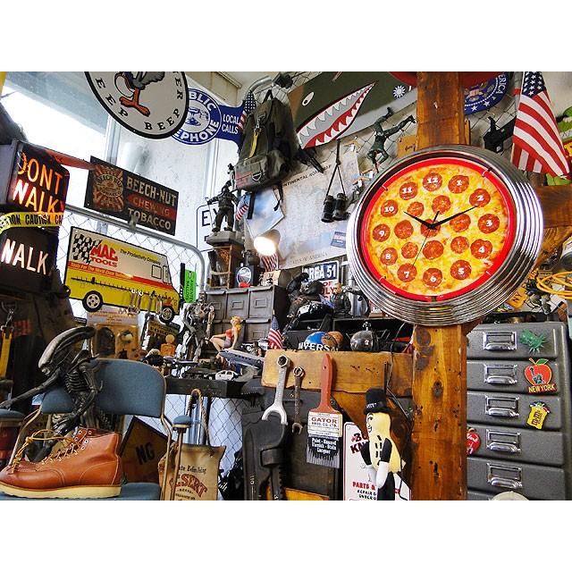 ガレージネオンクロック　（チーズピザ）　アメリカ雑貨　アメリカン雑貨 |  | 04
