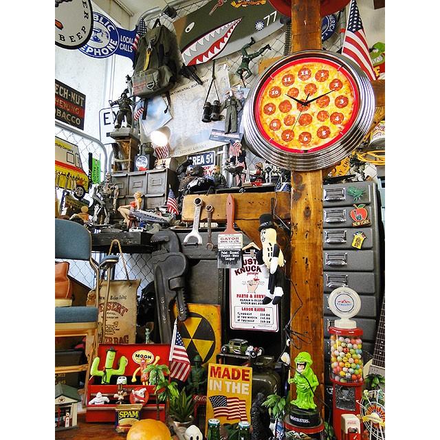 ガレージネオンクロック　（チーズピザ）　アメリカ雑貨　アメリカン雑貨 |  | 05