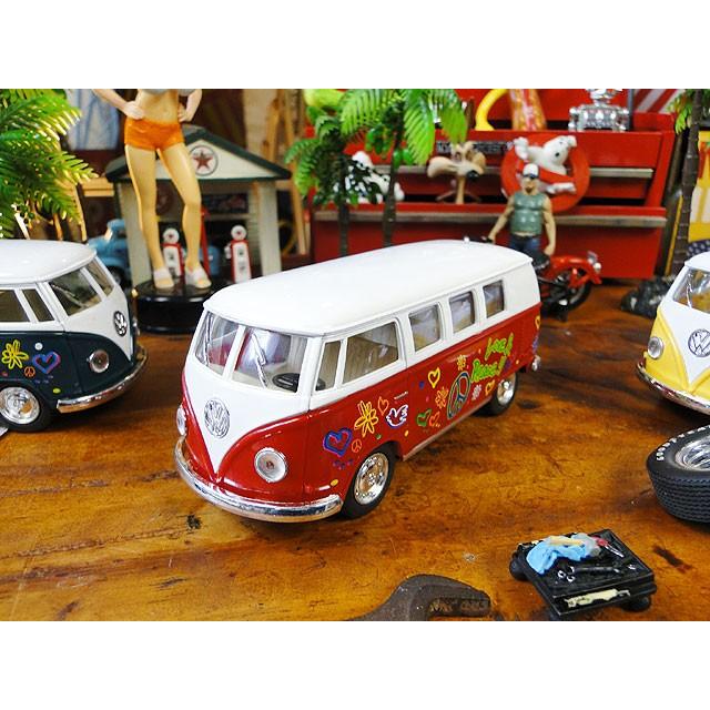 1962年 フラワームーブメント仕様ワーゲンバス ミニカー 1/32スケール