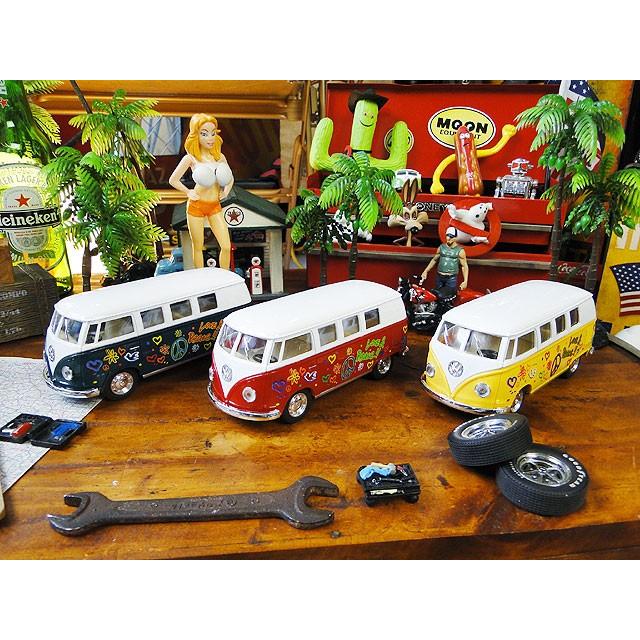 1962年 フラワームーブメント仕様ワーゲンバス ミニカー 1/32スケール