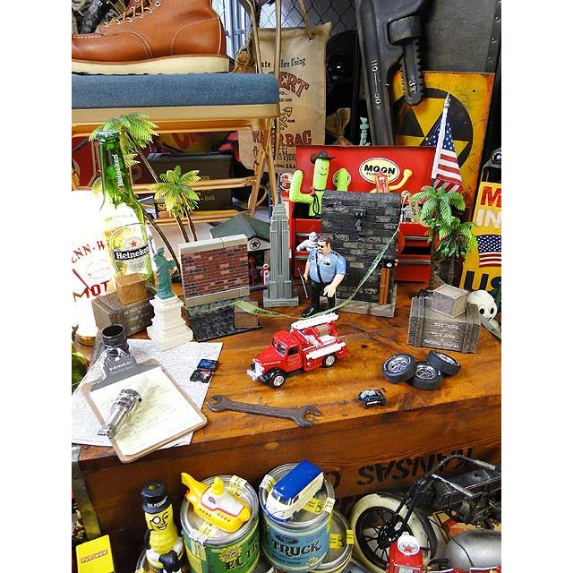 昔の消防車 ファイヤートラック ミニカー （レッド×シルバー