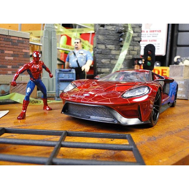 Jada マーベル アベンジャーズ スパイダーマン＆2017年フォードGTのダイキャストミニカー 1/24スケール ■ アメリカン雑貨 アメリカ雑貨 |  | 02