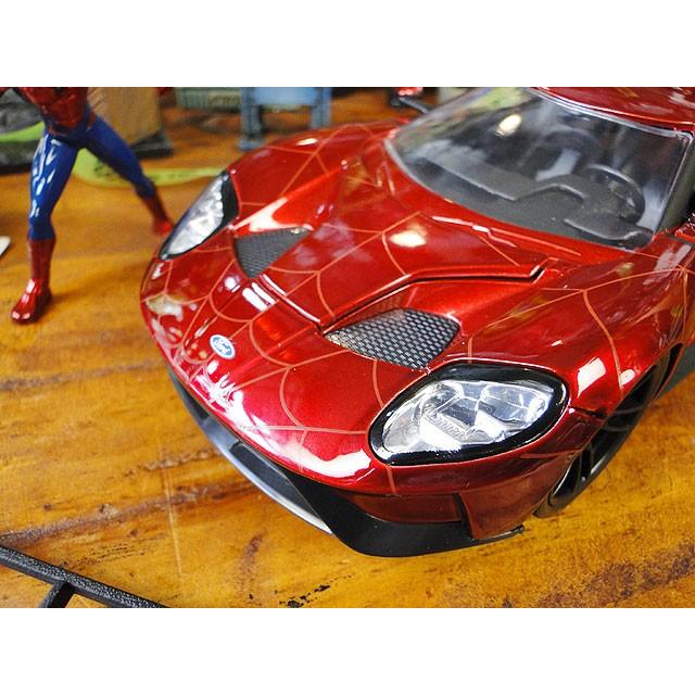 Jada マーベル アベンジャーズ スパイダーマン＆2017年フォードGTのダイキャストミニカー 1/24スケール ■ アメリカン雑貨 アメリカ雑貨 |  | 03
