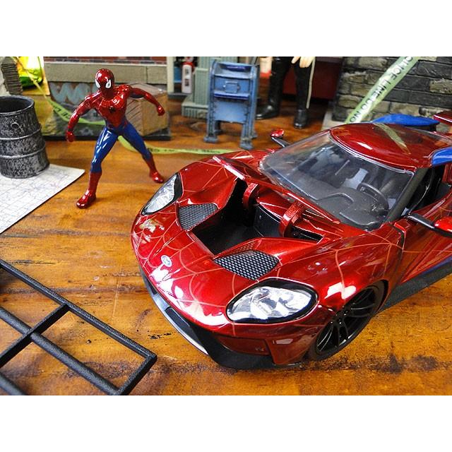Jada マーベル アベンジャーズ スパイダーマン＆2017年フォードGTのダイキャストミニカー 1/24スケール ■ アメリカン雑貨 アメリカ雑貨 |  | 05
