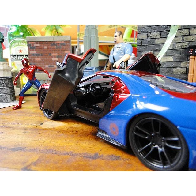 Jada マーベル アベンジャーズ スパイダーマン＆2017年フォードGTのダイキャストミニカー 1/24スケール ■ アメリカン雑貨 アメリカ雑貨 |  | 06