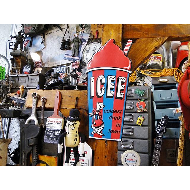 ICEE　アイシーフローズンカップ　エンボスティンサイン　（レッド）　■　アメリカン雑貨　アメリカ雑貨 |  | 06